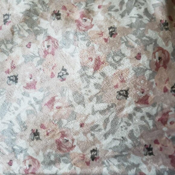 Pink Floral Reversible Baby Blanket 38x30” Sherpa Fleece Style – No Tag‎ - Picture 4 of 4